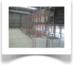 As opposed to leaving open bays for pallett storage, steel mesh flooring is ready to be installed onto the beams to store hand pick items.