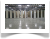 This picture shows the layout of each run of bays. It was essential that all rows were aligned correctly to allow for specialist machine access between the rows.