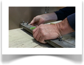 The track is rough set onto the studs and then rechecked for levels.